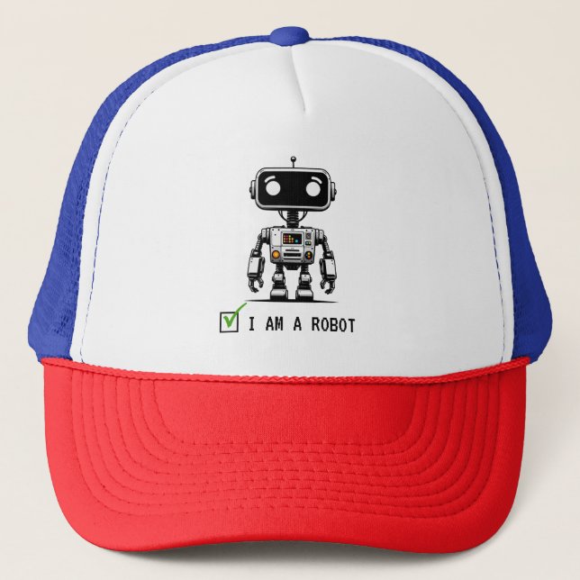 Captcha Robot - Ich bin ein Roboter Truckerkappe (Vorderseite)