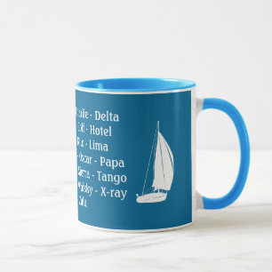 Capteurs Mug Alphabet phonétique Bateau Bateau Voi