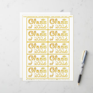 Captions en papier pour l'étiquette dorée de remis