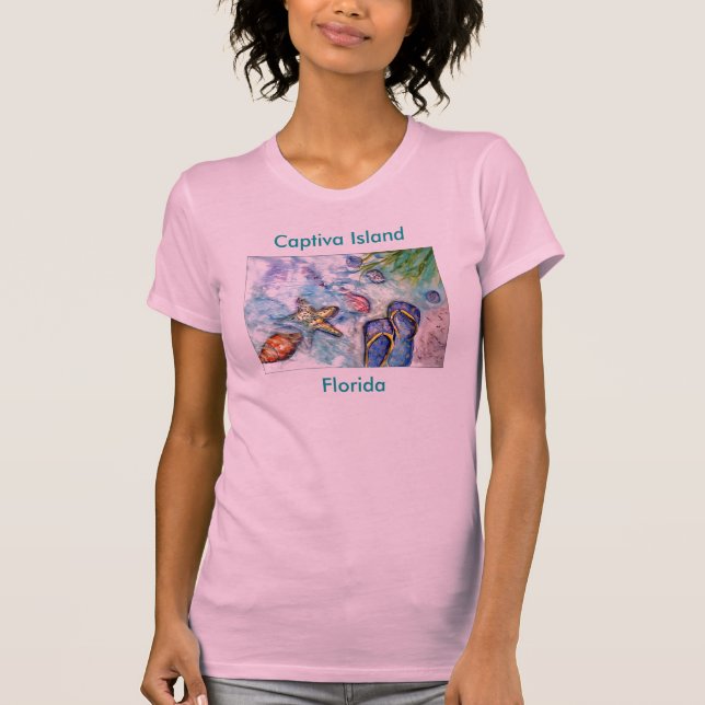 Captiva Insel-Erinnerungen T-Shirt (Vorderseite)