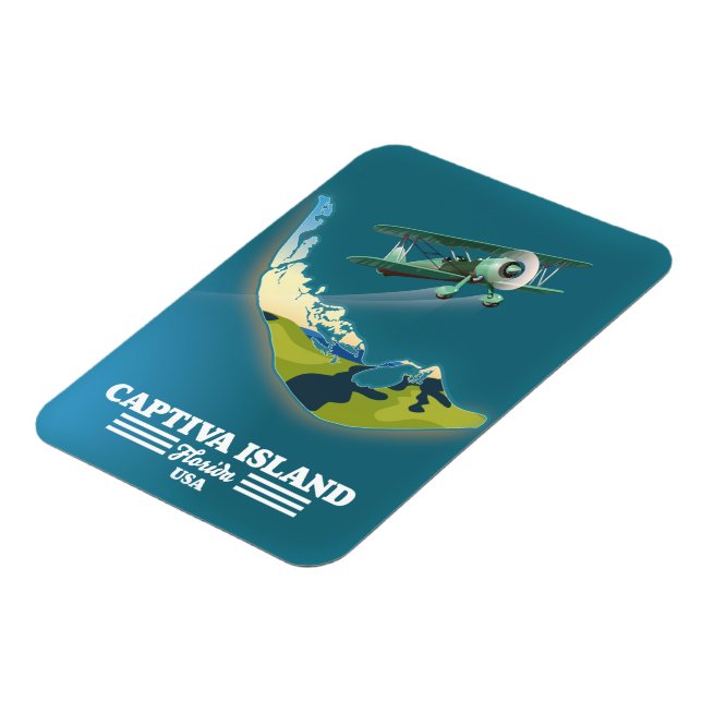 Captiva Island Florida USA Karte Magnet (Linke Seite)