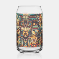 Captivating Blue "Mesoamerican Motif" Trinkbehälte