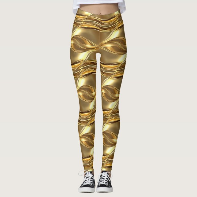 Captivating gold pattern leggings (Vorderseite)