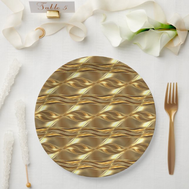 Captivating gold pattern pappteller (Hochzeit)