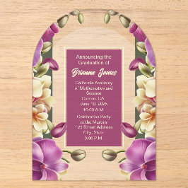 Captivation Orchids Akryllischer Abschluss Einladu Acryleinladungen