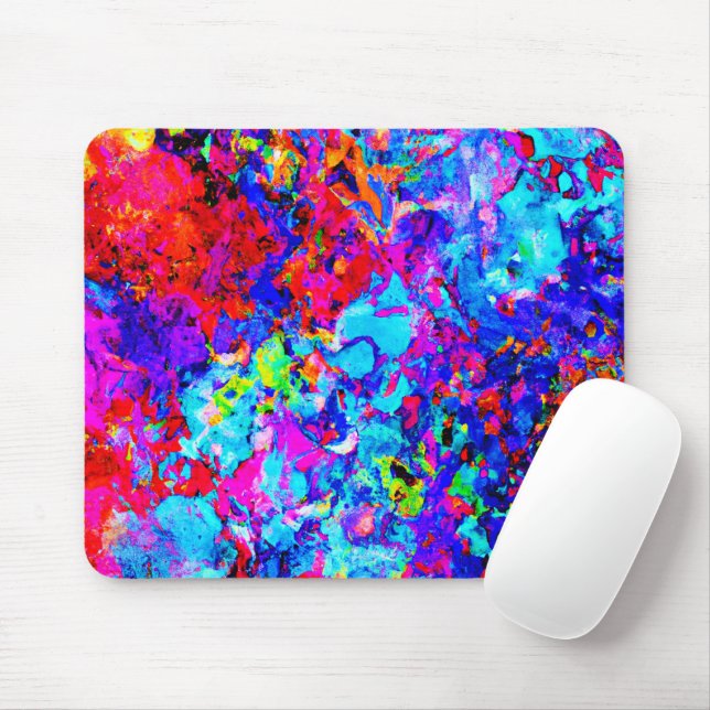 Captivierende Farbschemas Abstrakter Muster Mousepad (Mit Mouse)