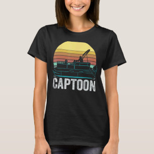 Captoon - Lustiger Pontoon-Kapitän - Angler-Witze T-Shirt