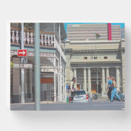 CapTown Cityscape Street Südafrika Holzkisten Schild