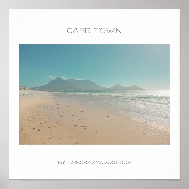 Captown Table Mountain Beach Poster (Vorne)