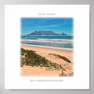 Captown Table Mountain Beach Poster