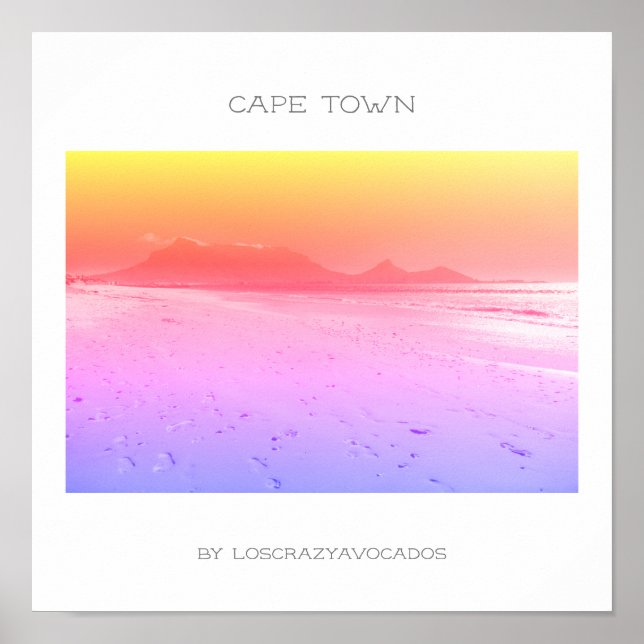 Captown Table Mountain Beach Poster (Vorne)