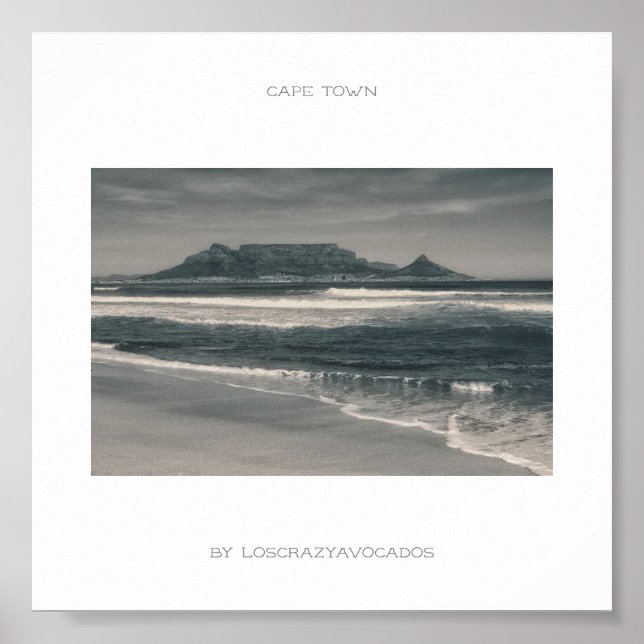 Captown Table Mountain Beach Poster (Vorne)