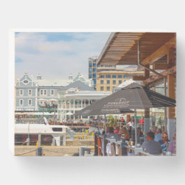 Captown ZA Waterfront Stadtrundgang Holzkisten Schild
