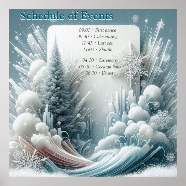 Capture Art Winter Scene & Snow and Ice Crystals Poster (Vorne)