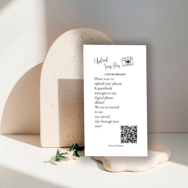Capture Love QR-Code Hochzeitsgast-Foto-Sharing Begleitkarte (Von Creator hochgeladen)