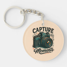 Capture Moments Camera Art Keychain