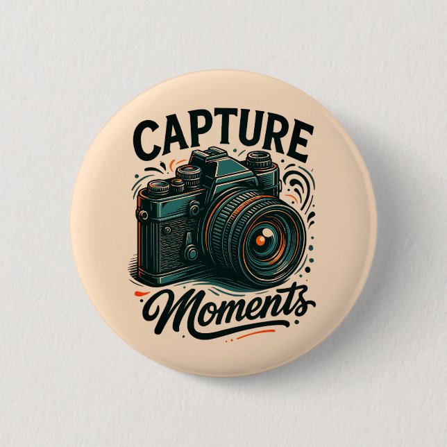 Capture Moments Kamera Kunst Knopf Button (Vorderseite)