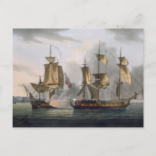 Capture of La Wiedersehen, 21. Oktober 1793, aus ' Postkarte