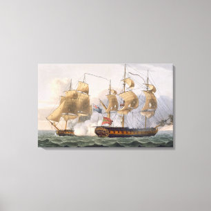 Capture of the Liguria, August 7. 1798, graviert Leinwanddruck
