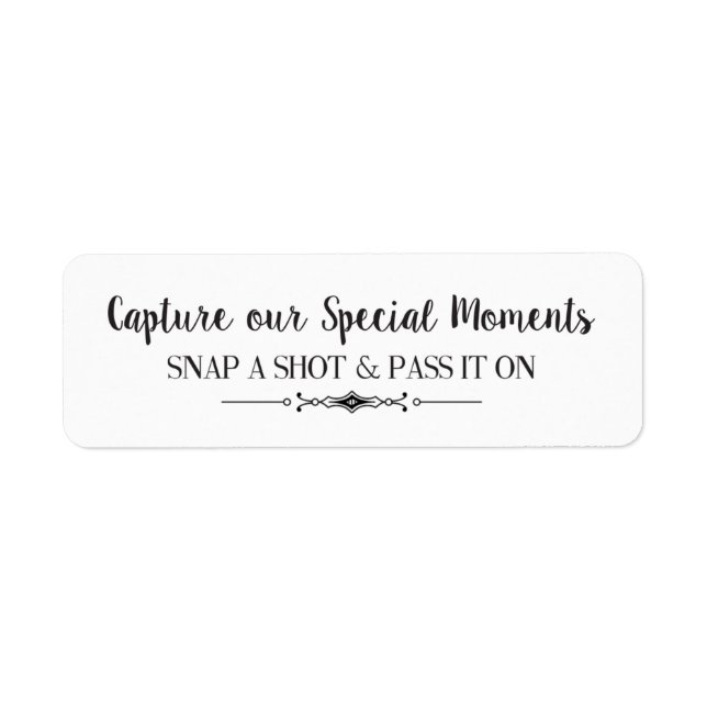 Capture our Moments Camera Labels (Vorne)