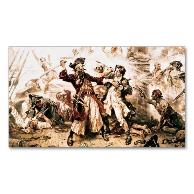 Capture, Pirate Blackbeard, Königin Anne's Rache Magnetische Visitenkarte (Vorderseite)