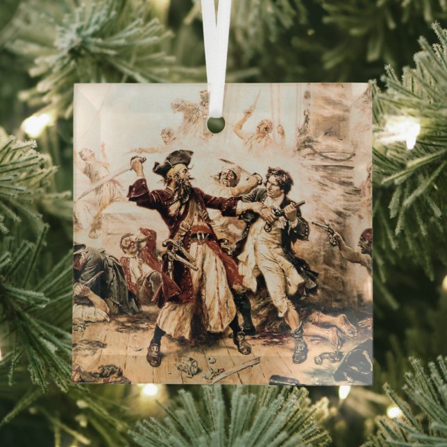 Capture, Pirate Blackbeard, Königin Anne's Rache Ornament Aus Glas (Insitu)