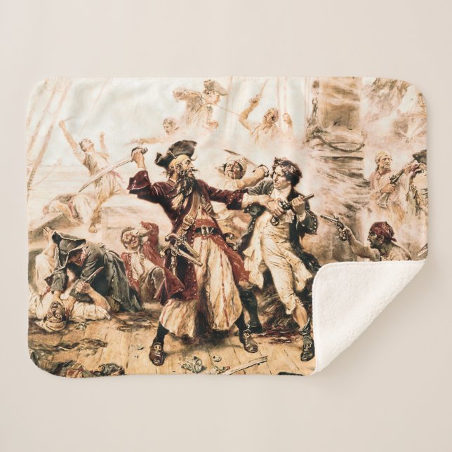 Capture, Pirate Blackbeard, Königin Anne's Rache Sherpadecke (Vorderseite (Horizontal))