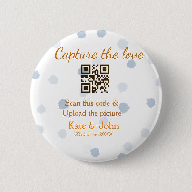 Capture the Liebe add QR scan upload image blue Button (Vorderseite)