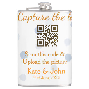 Capture the Liebe add QR scan upload image blue Flachmann