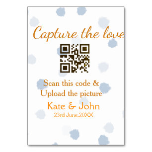 Capture the Liebe add QR scan upload image blue Tischnummer