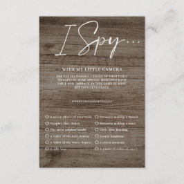 Capture the Liebe Foto I Spy Wedding Game Menufff Begleitkarte