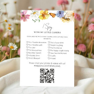 Capture the Liebe I Spy Wedding with QR Game Card Einladung