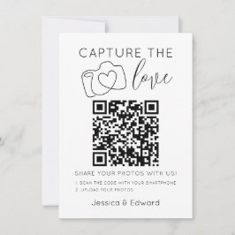Capture the Liebe QR Code Black Chic Moderne Hochz