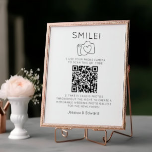 Capture the Liebe QR Code Black Chic Moderne Hochz