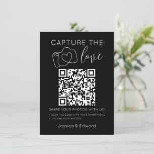 Capture the Liebe QR Code Black Chic Moderne Hochz