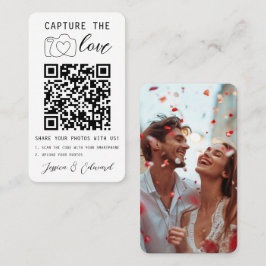Capture the Liebe QR Code Foto Moderne Hochzeit Platzkarte
