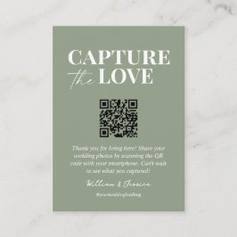 Capture the Liebe QR Code Hochzeit Foto Sharing Begleitkarte