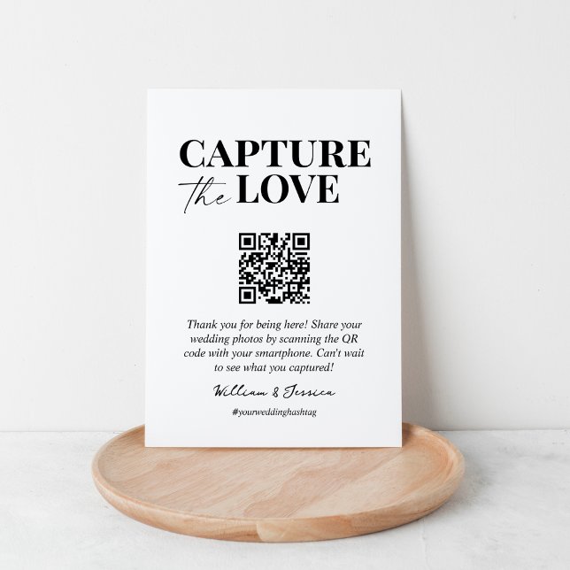 Capture the Liebe QR Code Hochzeit Foto Sharing Begleitkarte (Von Creator hochgeladen)