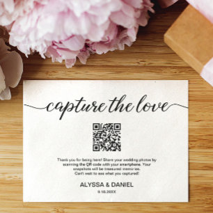 Capture the Liebe QR Code Hochzeit Foto Sharing Einladung