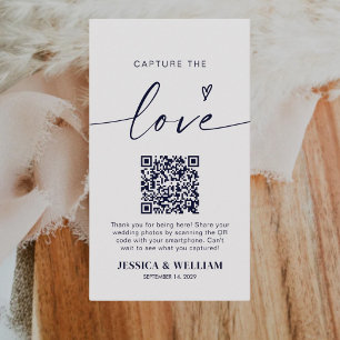 Capture the Liebe QR Code Wedding Foto Sharing Begleitkarte