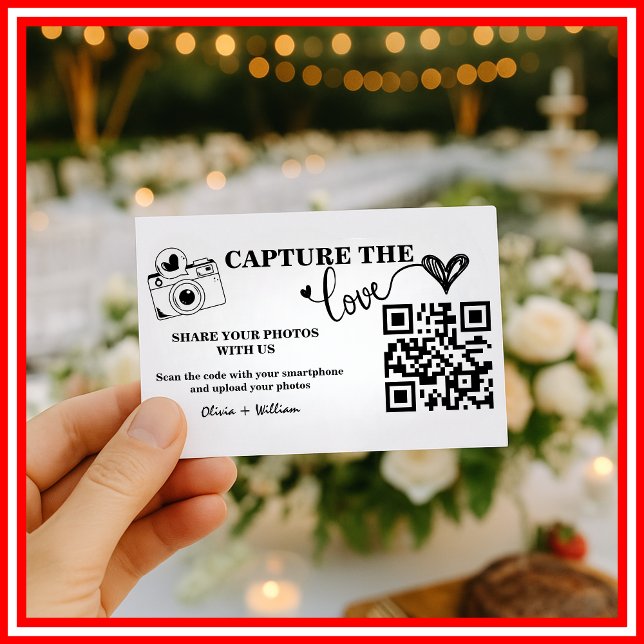 Capture the Liebe Share the Liebe QR Code Wedding Begleitkarte (Von Creator hochgeladen)