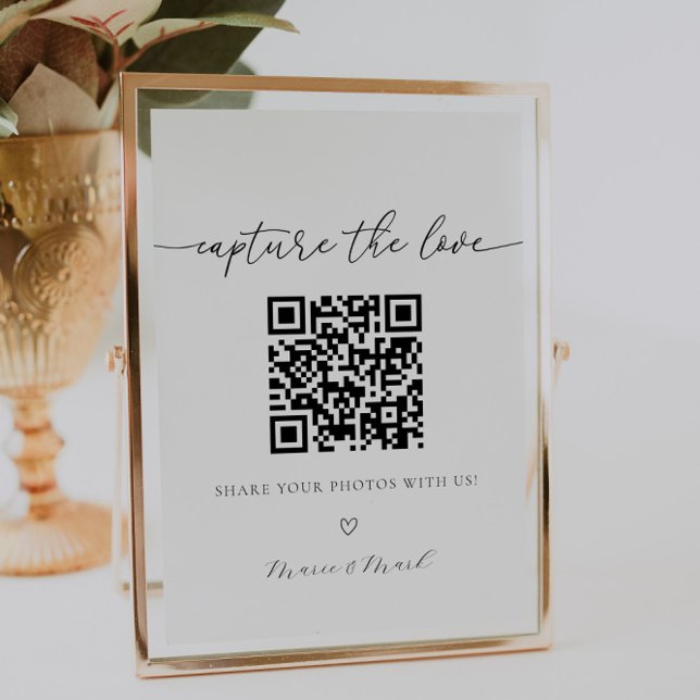 Capture the Liebe Wedding Foto Album QR Code Poster (Von Creator hochgeladen)