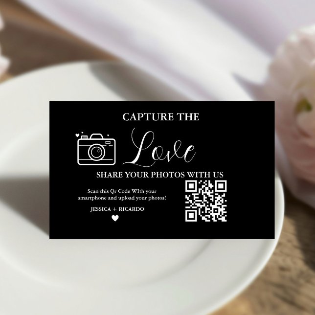 Capture the Liebe Wedding QR Code Card Foto Card C Platzkarte (Von Creator hochgeladen)