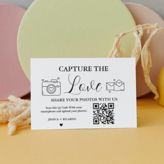 Capture the Liebe Wedding QR Code Card Foto Card C Poster (Von Creator hochgeladen)