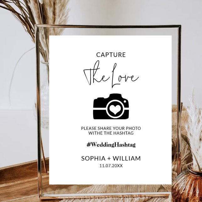 Capture the Liebe Wedding Social Media Hashtag Poster (Von Creator hochgeladen)