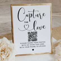 Capture the Love Moderne Schrift QR Foto