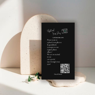 Capture The Love QR code Wedding Guest Photo Share Begleitkarte
