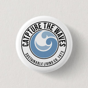 "Capture the Waves" 3 cm rundes Abzeichen Button