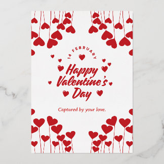 "Captured by Your Love" – Elegant Modern Valentine Folien Feiertagskarte