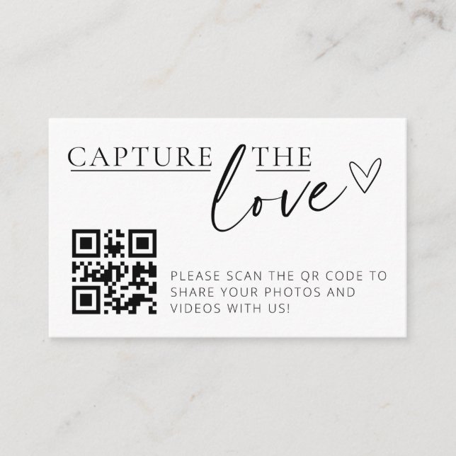 Capturez les Love QR Code Photo Collector Cartes (Devant)
